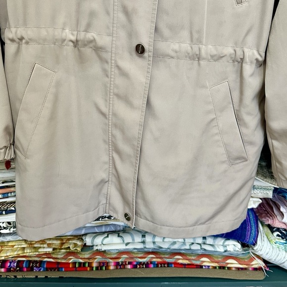 Braetan Women's Small Light Brown Soft Casual Rain Chore Coat Windbreaker - Picture 6 of 9